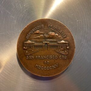 Bronze Medal France At The 1915 Panama-Pacific International Exposition